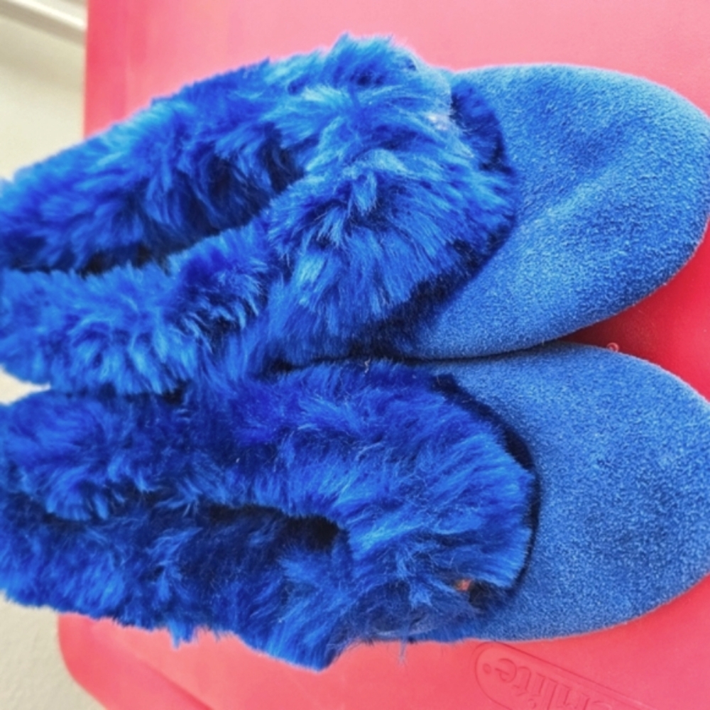 Sioux Mox Blue Leather Slippers